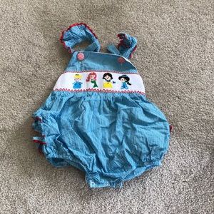 Smocked disney princess bubble